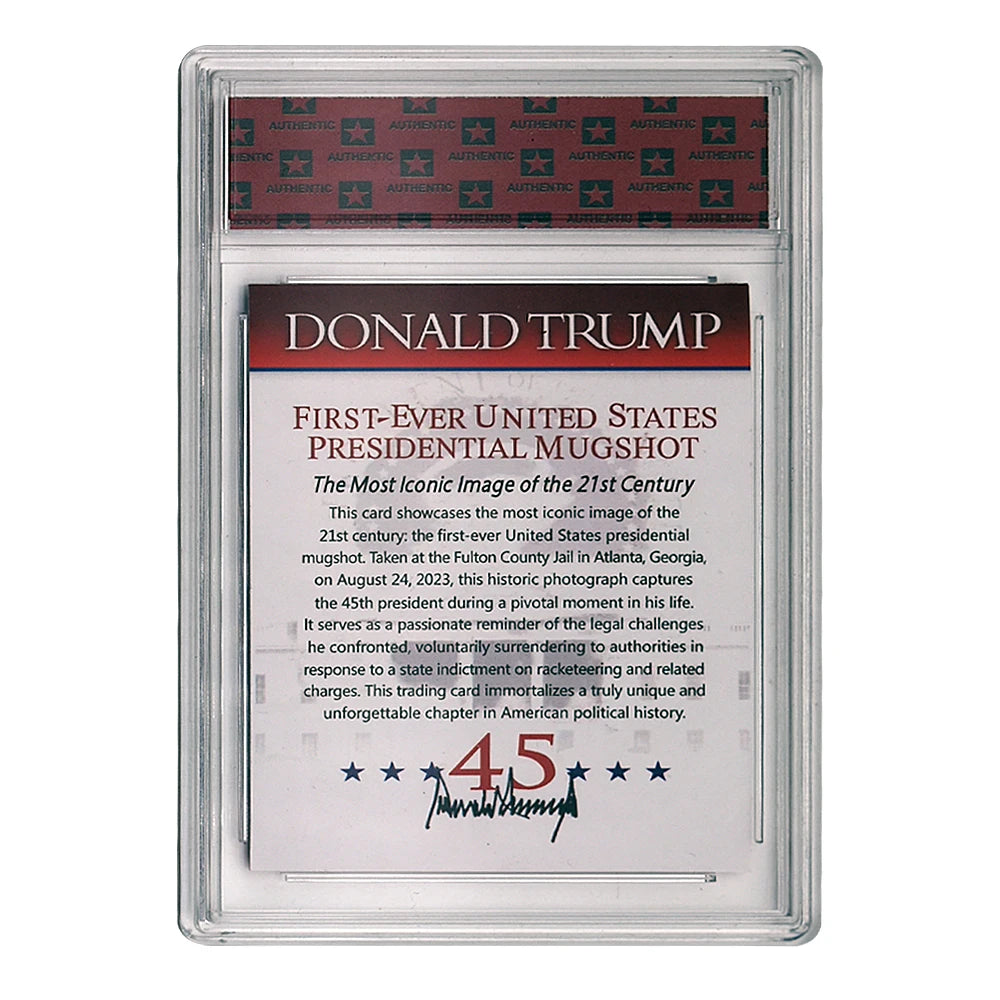 Donald Trump Collection Card Most Famous Mugshot