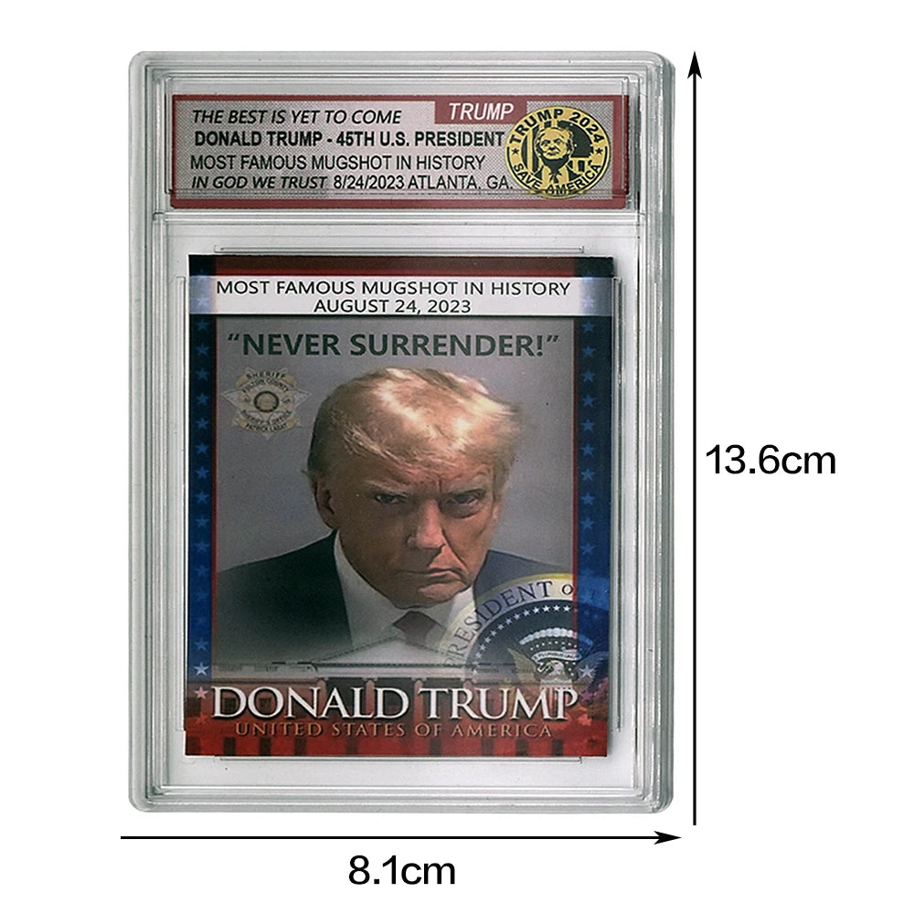 Donald Trump Collection Card Most Famous Mugshot