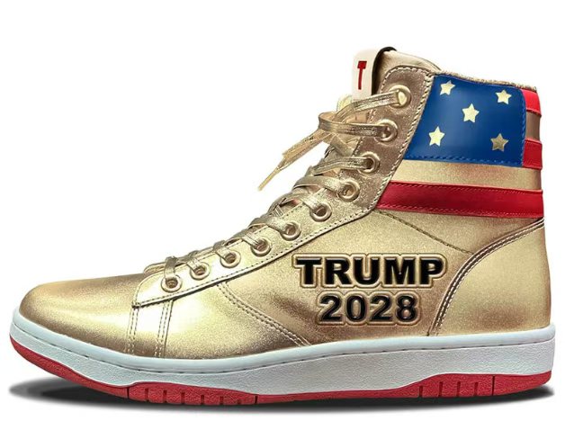 TRUMP 2028 GOLD HIGH TOPS